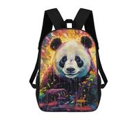 sinyumoney Colorful Panda Artwork-4 Rucksack Fashion Stationery Backpack Waterproof Casual Daypacks for Boys/Girls/Teenagers 17inch