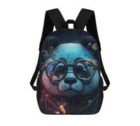 sinyumoney Colorful Panda Glasses Art Print -2 Backpack School Daypacks Business Backpack Water Resistant Bookbag for Boys/Girls/Teenagers 17inch