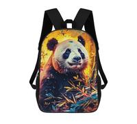 sinyumoney Colorful Panda in Autumn Forest Backpack Cartoon Plush Bag, 3D Backpack for Kids School Bag Birthday Gift Idea for Boys And Girls 17inch