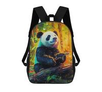 sinyumoney Colorful Panda in Nature -1 Backpack 3D Print Kids Bag Elementary Students Daypack Lightweight School Bag for Children Girls Boys Nursery Lunch Pack 17inch