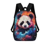 sinyumoney Colorful Panda Portrait -2 Backpack Cartoon Plush Bag, 3D Backpack for Kids School Bag Birthday Gift Idea for Boys And Girls 17inch