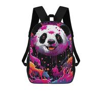 sinyumoney Colorful Panda Splash Art -1 School Backpack High Secondary School Bags Casual Backpack for Girls Boys Teenage 17inch