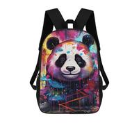 sinyumoney Colorful Panda Street Art Backpack Cartoon Plush Bag, 3D Backpack for Kids School Bag Birthday Gift Idea for Boys And Girls 17inch
