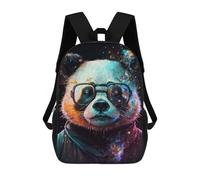 sinyumoney Colorful Panda with Glasses -2 Backpack School Bag Business Durable Laptop Bag for Campus Outdoor Travel Sports 17inch