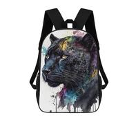 sinyumoney Colorful Panther Portrait School Backpack Rucksack Casual Daypacks School Work Travel Bag for Campus Outdoor Travel Sports 17inch