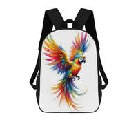 sinyumoney Colorful Parrot Art Print-1 School Backpack School Secondary High School College Backpack Travel for Men, Women & Teenage Boys 17inch