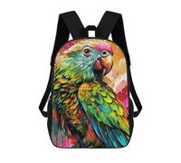 sinyumoney Colorful Parrot Artwork-6 School Bags Work Laptop Backpack Rucksack Bag for Campus Outdoor Travel Sports 17inch