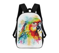 sinyumoney Colorful Parrot Bird Art Backpack School Large Water Resistant Laptop Backpack for School/Work/Travel 17inch