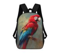 sinyumoney Colorful Parrot Painting-1 Rucksack Water Resistant Travel Backpack Computer Bag for Teenage Girls Boys Women Men 17inch
