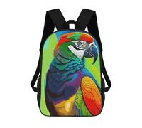 sinyumoney Colorful Parrot School Backpack Lightweight Airport College Students Back Pack- Perfect for Travel, Work And Daily Use 17inch