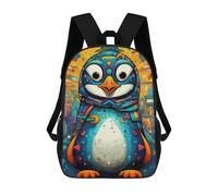 sinyumoney Colorful Penguin Artwork-1 Kids Backpack, Backpack School Bag, Backpacks Kids School 3D Printed School Bags for Elementary And Middle School Students Teens Birthday Gift 17inch
