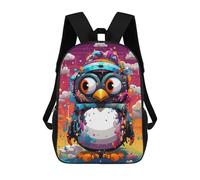 sinyumoney Colorful Penguin Artwork Backpack School Daypacks Business Backpack Water Resistant Bookbag for Boys/Girls/Teenagers 17inch