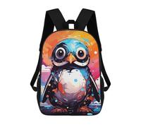 sinyumoney Colorful Penguin Illustration Rucksack Rucksack Casual Daypacks School Work Travel Bag for Men, Women & Teenage Boys 17inch