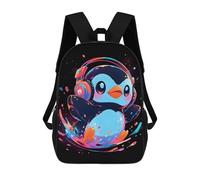 sinyumoney Colorful Penguin Splash Backpack School Bag Backpack For Girls Boys Backpacks Large Capacity Kids Backpack Lightweight School Bags For Kids Students 17inch
