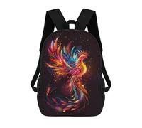 sinyumoney Colorful Phoenix Art Print-2 School Backpack Water Resistant Travel Backpack Computer Bag for Men, Women & Teenage Boys 17inch