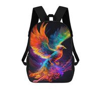 sinyumoney Colorful Phoenix Art Print-3 School Backpack Business Laptop Rucksack Bag Unisex Casual Daypack for Men, Women & Teenage Boys 17inch
