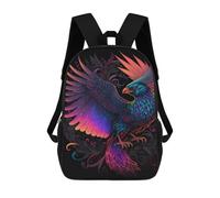 sinyumoney Colorful Phoenix Art Print-4 Rucksack Rucksack Casual Daypacks School Work Travel Bag for Men, Women & Teenage Boys 17inch