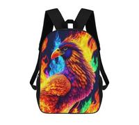 sinyumoney Colorful Phoenix Art Print School Bags Water Resistant Travel Backpack Computer Bag - Perfect for Travel, Work And Daily Use 17inch