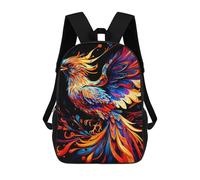 sinyumoney Colorful Phoenix Artwork Backpack School Secondary Causal Travel High School Bags for Men/Women 17inch