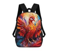 sinyumoney Colorful Phoenix Rucksack High Secondary School Bags Casual Backpack for Girls Boys Teenage 17inch