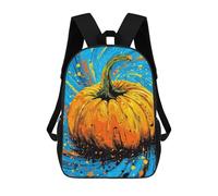 sinyumoney Colorful Pumpkin Artwork Backpack School Water Resistant Travel Backpack Computer Bag - Perfect for Travel, Work And Daily Use 17inch
