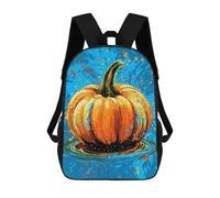 sinyumoney Colorful Pumpkin Splash Art Backpack School Daypacks Business Backpack Water Resistant Bookbag for Camping Outdoor Adventures And Daily Travel 17inch