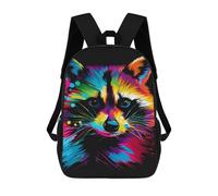 sinyumoney Colorful Raccoon Art Print-1 Rucksack Business Laptop Rucksack Bag Unisex Casual Daypack for Girls Boys Teenage 17inch
