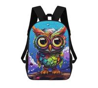 sinyumoney Colorful Rainbow Owl Art-1 Backpack School Bag Water Resistant School Bag Business Backpack for Boys/Girls/Teenagers 17inch