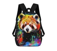 sinyumoney Colorful Red Panda Artwork-1 Kids Backpacks Children Bag,Anime Bag,Large Capacity Kids Backpack, 3D Printed Children's,Student Schoolbag,Kids Boys Girls School Bag 17inch