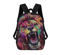 sinyumoney Colorful Roaring Lion Art Print-1 School Backpack Large School Backpack for Boys for Campus Outdoor Travel Sports 17inch