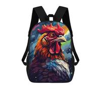 sinyumoney Colorful Rooster Headphones Art School Bags Large Water Resistant Laptop Backpack - Perfect for Travel, Work And Daily Use 17inch
