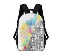 sinyumoney Colorful San Francisco 3D Printed Children's School Backpack for Kids High Capacity Travel Rucksacks Book Bags Kids School Bag Back Pack 17inch