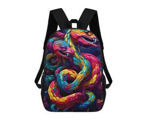 sinyumoney Colorful Serpent Illustration Rucksack Computer Rucksack for School/Work/Travel for Girl, Teen Girls 17inch