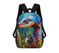 sinyumoney Colorful Serpent in Nature Backpack School Computer Rucksack for School/Work/Travel for Boys/Girls/Teenagers 17inch