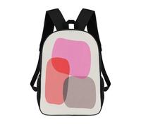 sinyumoney Colorful Shapes A10 Backpack 3D Printed Kids School Backpack High Capacity Travel Backpacks Book Bags Kids Backpack 17inch