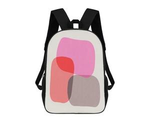 sinyumoney Colorful Shapes A10 Backpack 3D Printed Kids School Backpack High Capacity Travel Backpacks Book Bags Kids Backpack 17inch