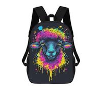 sinyumoney Colorful Sheep Art Print-1 Children's Backpacks School Backpack 3D Printed for Kids Travel Rucksacks Book Bags Kids 17inch School Bag