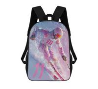sinyumoney Colorful Skiing Action-1 Backpack School Rucksack Casual Daypacks School Work Travel Bag for Men, Women & Teenage Boys 17inch