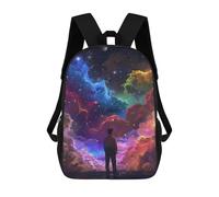 sinyumoney Colorful Sky Dreamscape School Backpack High Secondary School Bags Casual Backpack for Girl, Teen Girls 17inch