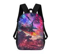 sinyumoney Colorful Sky Jet Flight Rucksack Water Resistant Travel Backpack Computer Bag for Teenage Girls Boys Women Men 17inch