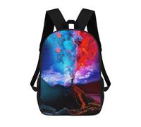 sinyumoney Colorful Sky Over Mountain Peak Rucksack Lightweight Casual Daypack School Backpacks for School/Work/Travel 17inch