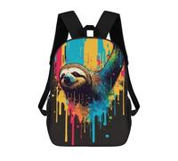 sinyumoney Colorful Sloth Art Print-1 Backpack School Bag Travel College Rucksack Backpacks for Girl, Teen Girls 17inch