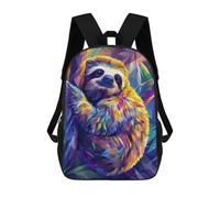 sinyumoney Colorful Sloth in Jungle School Backpack School Secondary High School College Backpack Travel for Men/Women 17inch