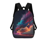 sinyumoney Colorful Smoke Flow School Backpack Water Resistant School Bag Business Backpack for Boys/Girls/Teenagers 17inch