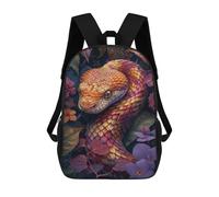 sinyumoney Colorful Snake Artwork-1 Backpack School Bag Large School Backpack for Boys - Perfect for Travel, Work And Daily Use 17inch