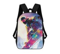 sinyumoney Colorful Snowboarder Art Print Rucksack Water Resistant Travel Backpack Computer Bag for Campus Outdoor Travel Sports 17inch