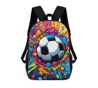sinyumoney Colorful Soccer Ball Art School Backpack Work Business College School for School/Work/Travel 17inch