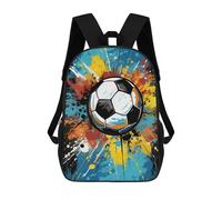 sinyumoney Colorful Soccer Ball Artwork -1 Backpack School Secondary Causal Travel High School Bags for Men/Women 17inch