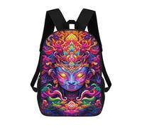 sinyumoney Colorful Spiritual Artwork Backpack School Daypacks Business Backpack Water Resistant Bookbag for Camping Outdoor Adventures And Daily Travel 17inch