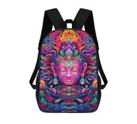 sinyumoney Colorful Spiritual Artwork School Backpack Large School Backpack for Boys for Campus Outdoor Travel Sports 17inch